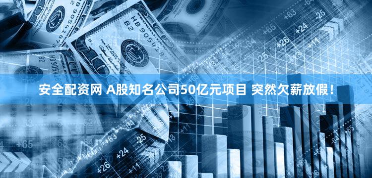 安全配资网 A股知名公司50亿元项目 突然欠薪放假！