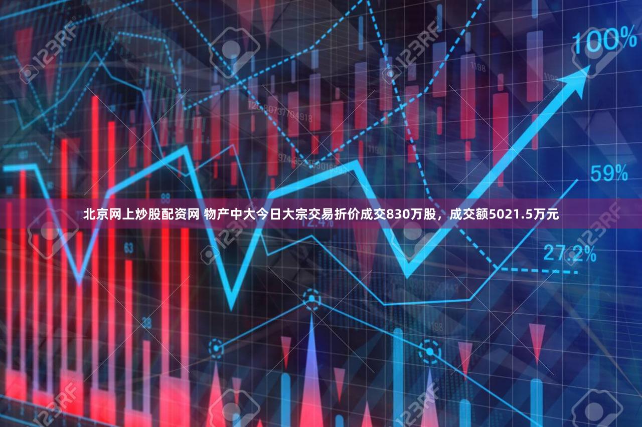 北京网上炒股配资网 物产中大今日大宗交易折价成交830万股，成交额5021.5万元