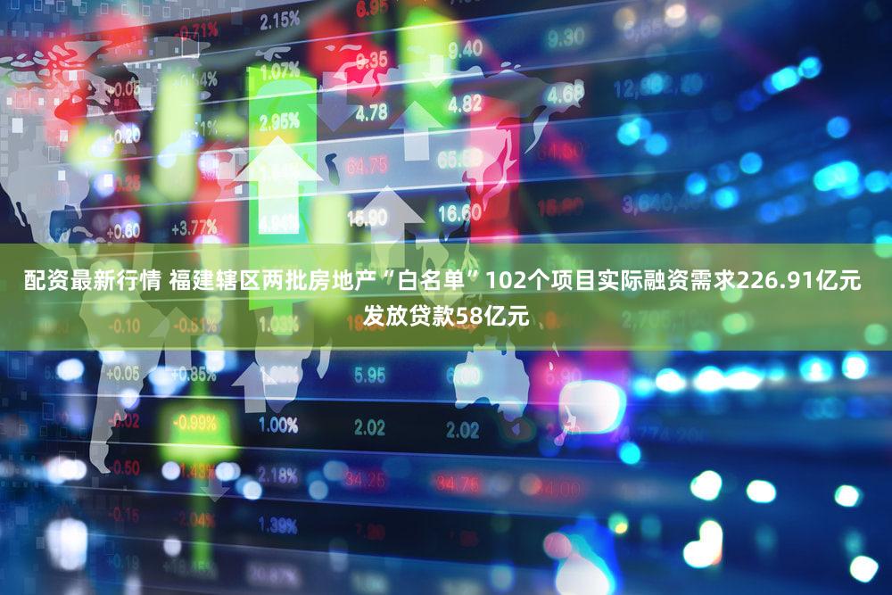 配资最新行情 福建辖区两批房地产“白名单”102个项目实际融资需求226.91亿元 发放贷款58亿元