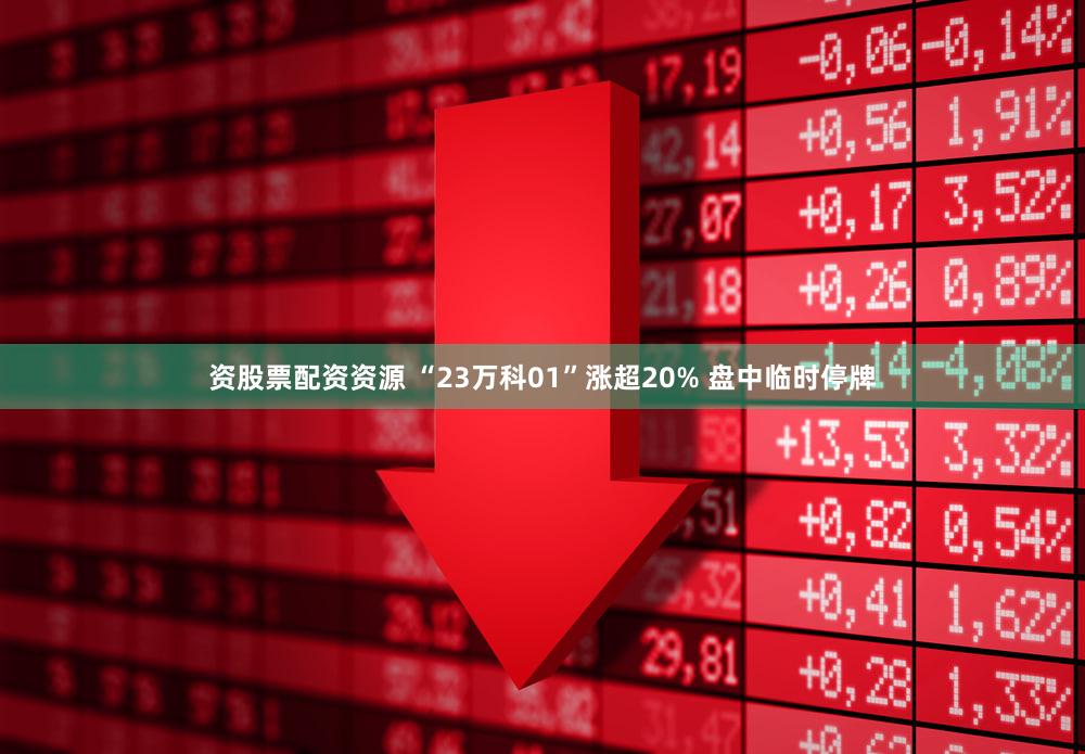 资股票配资资源 “23万科01”涨超20% 盘中临时停牌